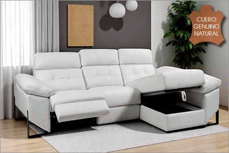 CHAISE SOFAS PIEL MODERNO